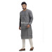 Men Ash Woven Design Angrakha Pattern Long Kurta (NS101) Men Ash Woven Design Angrakha Pattern Long Kurta (NS101)